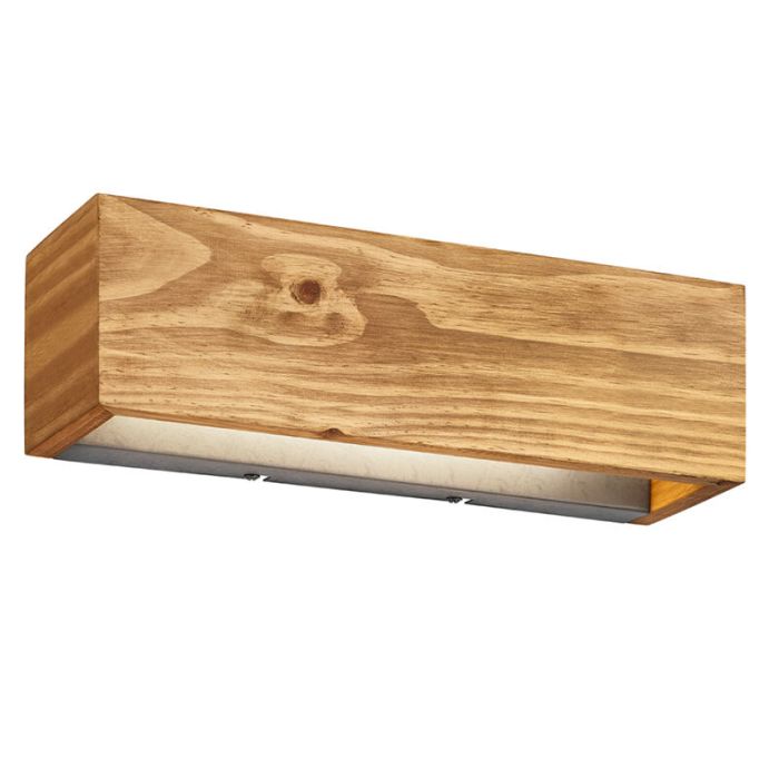 Holz Up down Wandleuchte Braun, Deka, 13W, 3000K LED