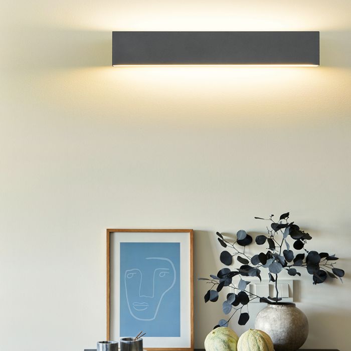 Anthrazit Up down Wandleuchte Modern, Coscon, 9W, 3000K LED