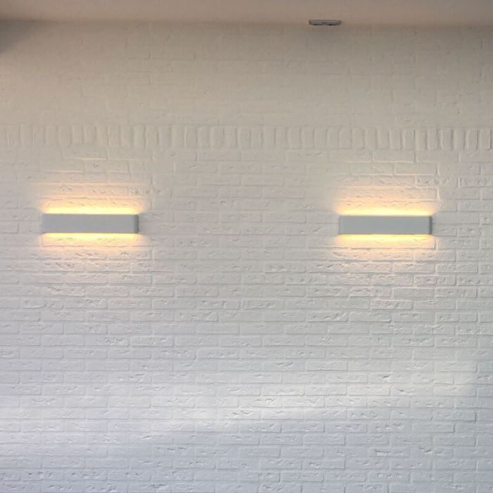 Weiße Außenleuchte Modern, Bridlington, 8W, 3000K LED, IP54