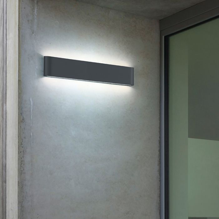 Anthrazit Außenleuchte Modern, Bridlington, 8W, 3000K LED, IP54