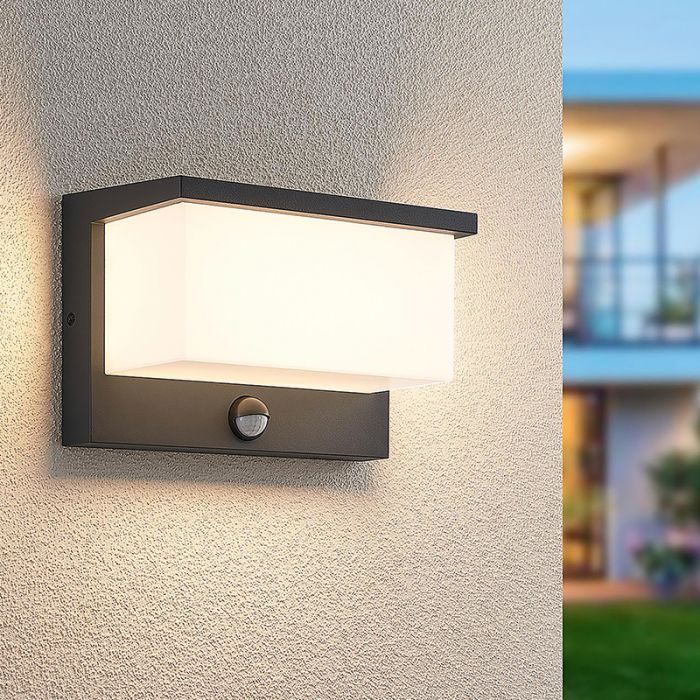Anthrazit Außenleuchte Modern, Slimane, 13W, 3000K LED, IP54