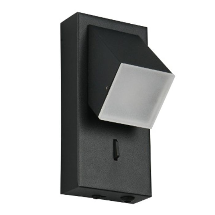 Schwarze Wandleuchte Modern, Lok, 3W, 3000K LED
