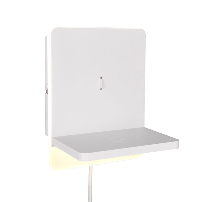 Weiße Wandleuchte Modern, Margje, 9W, 3000K LED, mit Schalter