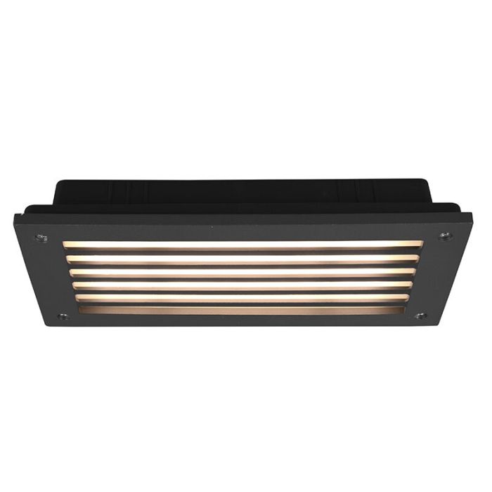 Anthrazit Wandeinbauleuchte Außen Modern, Teoman, 9W, 3000K LED, IP44