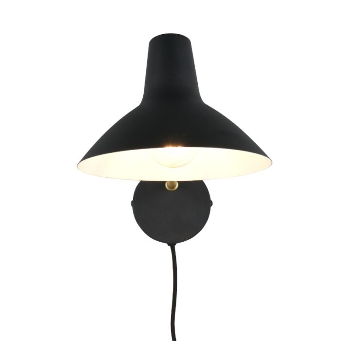 Schwarze Wandleuchte Antik, Merit