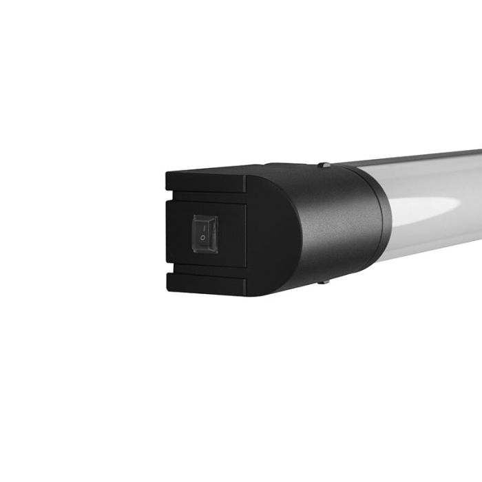 Schwarze Wandleuchte Badezimmer Modern, Bernou, 16W, 3000K LED, IP44