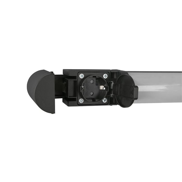Schwarze Wandleuchte Badezimmer Modern, Bernou, 16W, 3000K LED, IP44