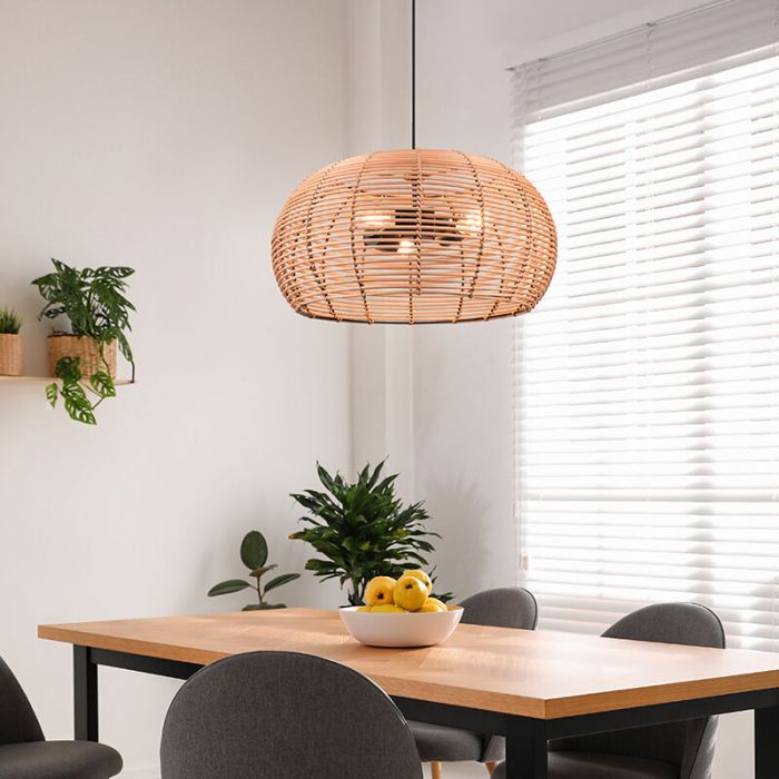 Rattan Pendelleuchte Braun, Nesrine