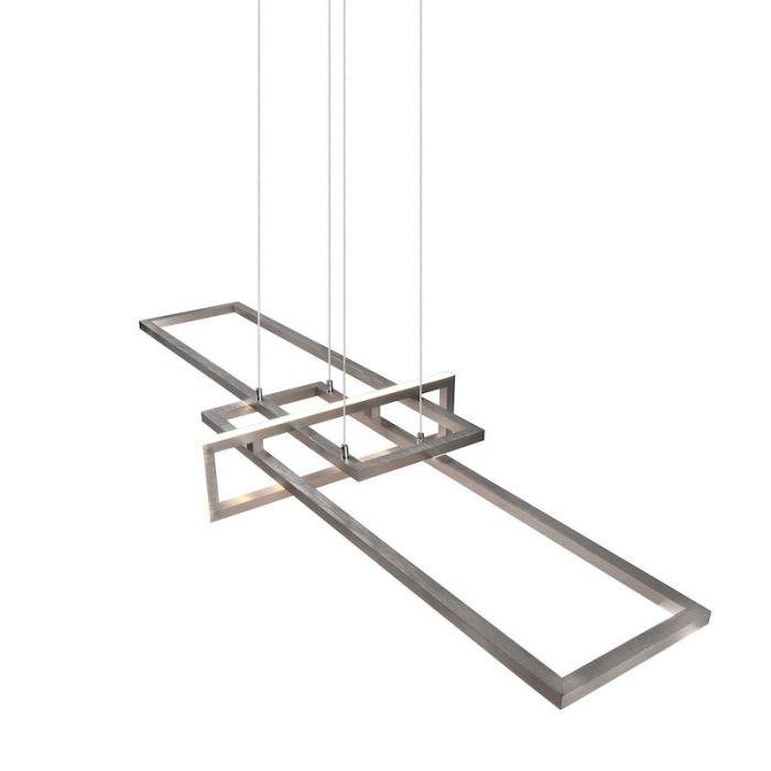 Nickel Pendelleuchte Modern, Hatun, 34W, 3000K LED