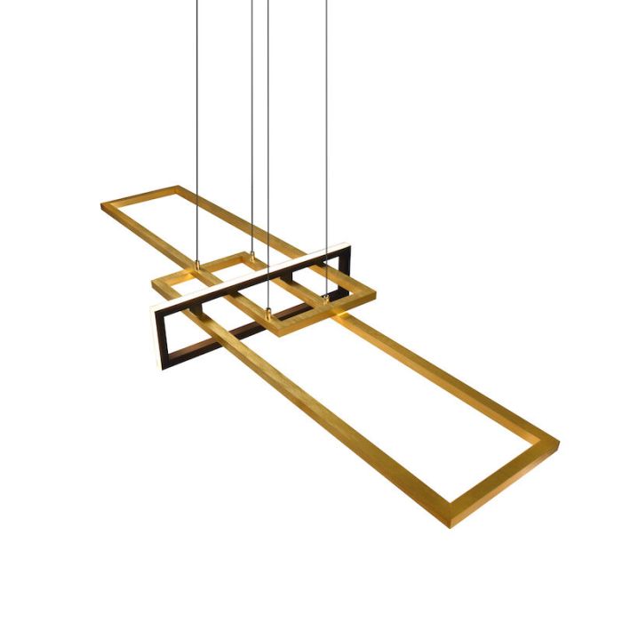 Messing Pendelleuchte Modern, Hatun, 34W, 3000K LED