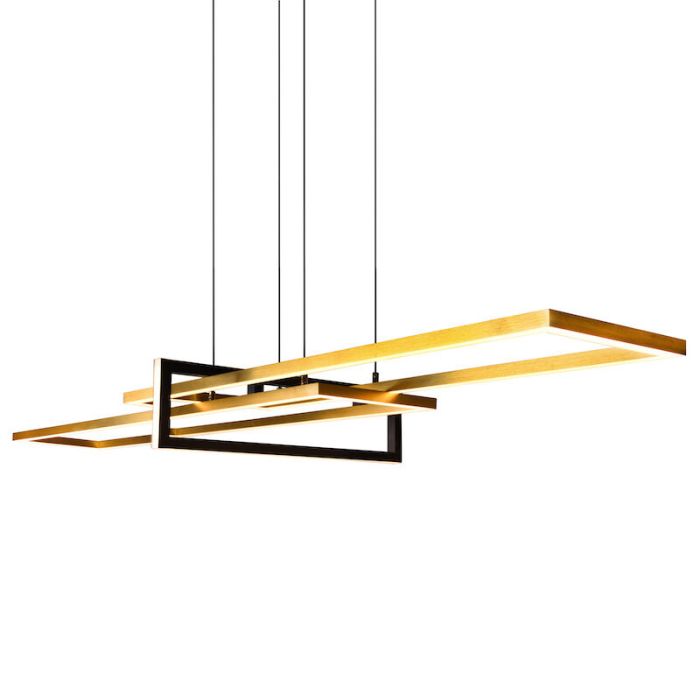 Messing Pendelleuchte Modern, Hatun, 34W, 3000K LED
