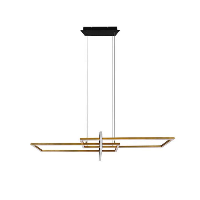 Messing Pendelleuchte Modern, Hatun, 34W, 3000K LED