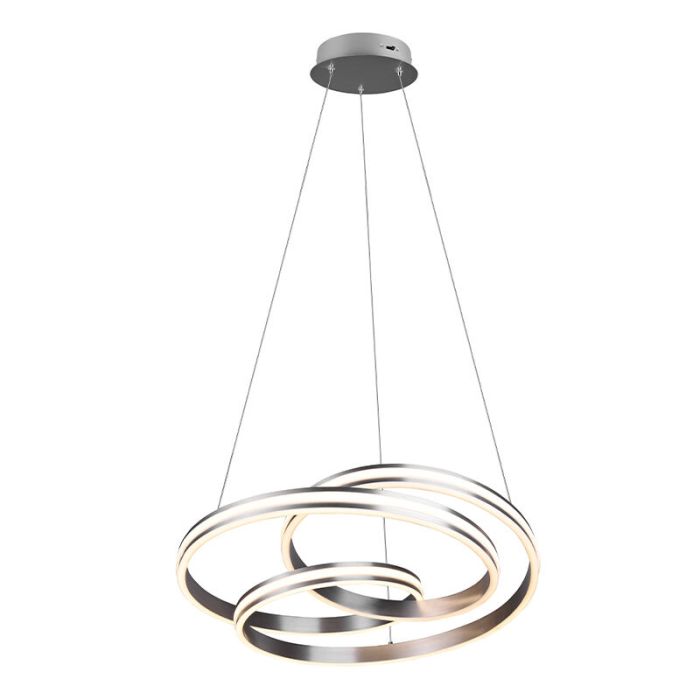 Nickel Pendelleuchte Modern, Elyse, 60W, in Lichtfarbe einstellbare LED