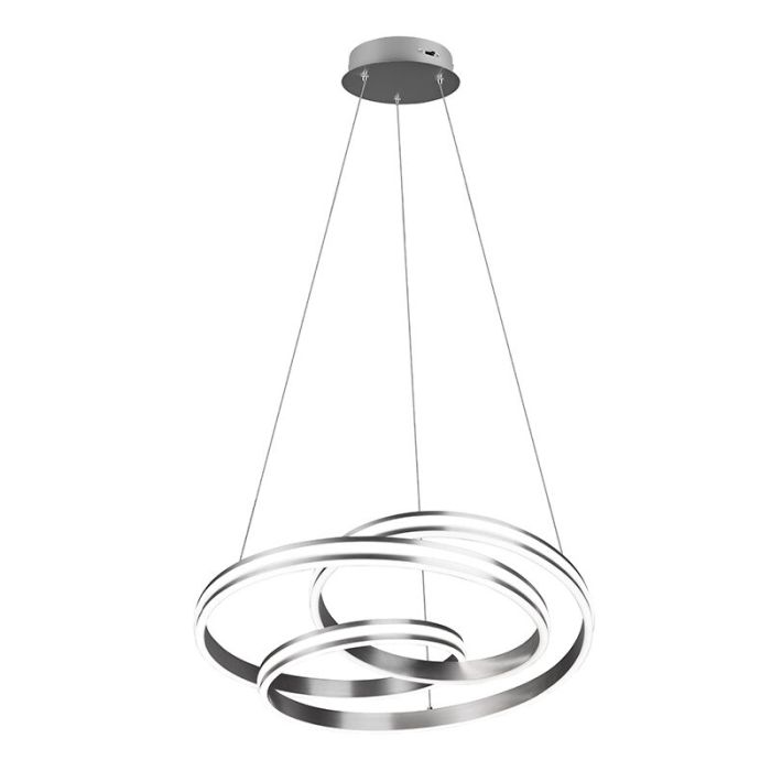 Nickel Pendelleuchte Modern, Elyse, 60W, in Lichtfarbe einstellbare LED