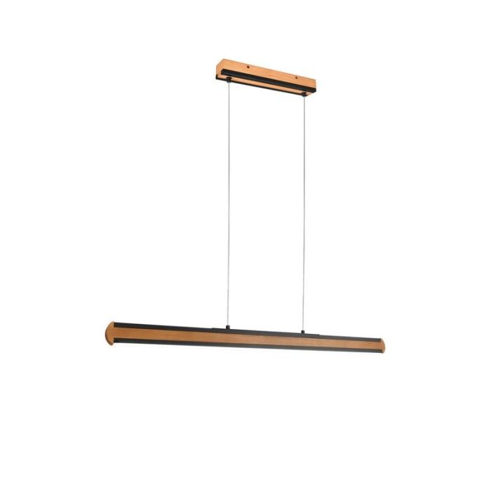 Holz Pendelleuchte Modern, Cengiz, 40W, in Lichtfarbe einstellbare LED, mit Schalter