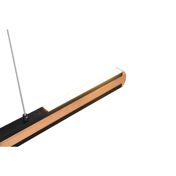 Holz Pendelleuchte Modern, Cengiz, 40W, in Lichtfarbe einstellbare LED, mit Schalter