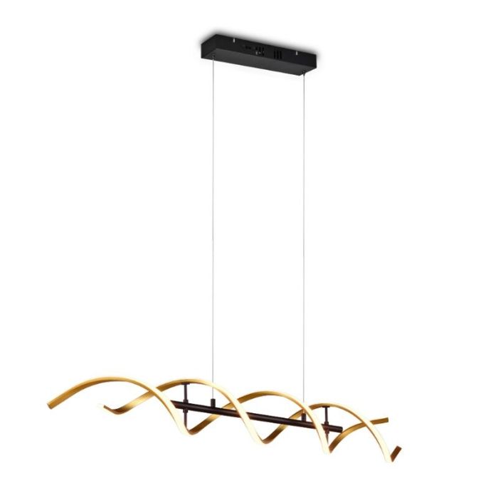 Messing Pendelleuchte Esszimmer Design, Sylvian, 45W, warm- bis kaltweiß einstellbare LED, 3-stufig dimmbar