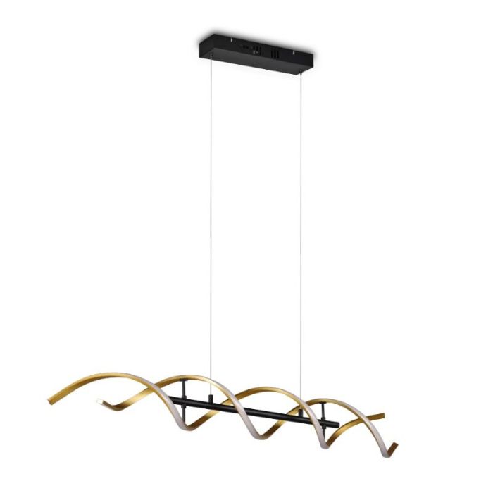 Messing Pendelleuchte Esszimmer Design, Sylvian, 45W, warm- bis kaltweiß einstellbare LED, 3-stufig dimmbar