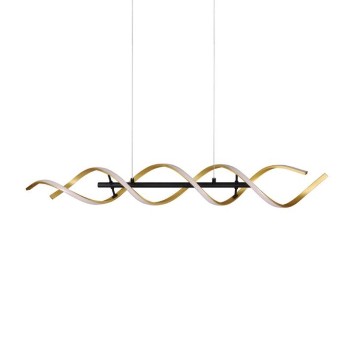 Messing Pendelleuchte Esszimmer Design, Sylvian, 45W, warm- bis kaltweiß einstellbare LED, 3-stufig dimmbar