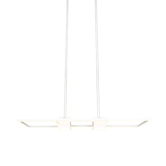 Weiße Pendelleuchte Design, Sohaib, 37W, warm- bis kaltweiß einstellbare LED, 3-stufig dimmbar