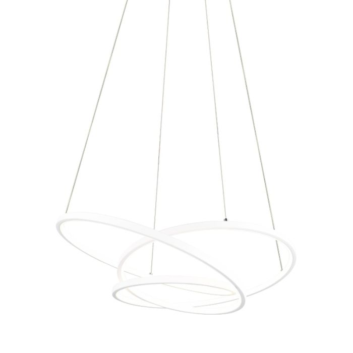Weiße Pendelleuchte Design, Teodore, 34W, White Switch LED, 3-stufig dimmbar