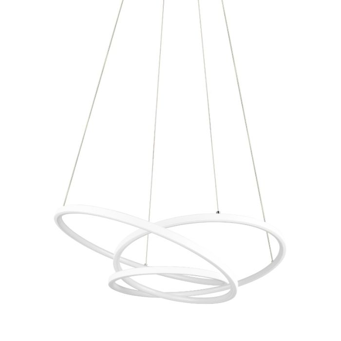 Weiße Pendelleuchte Design, Teodore, 34W, White Switch LED, 3-stufig dimmbar