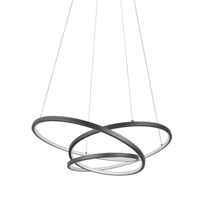 Schwarze Pendelleuchte Design, Teodore, 34W, White Switch LED, 3-stufig dimmbar