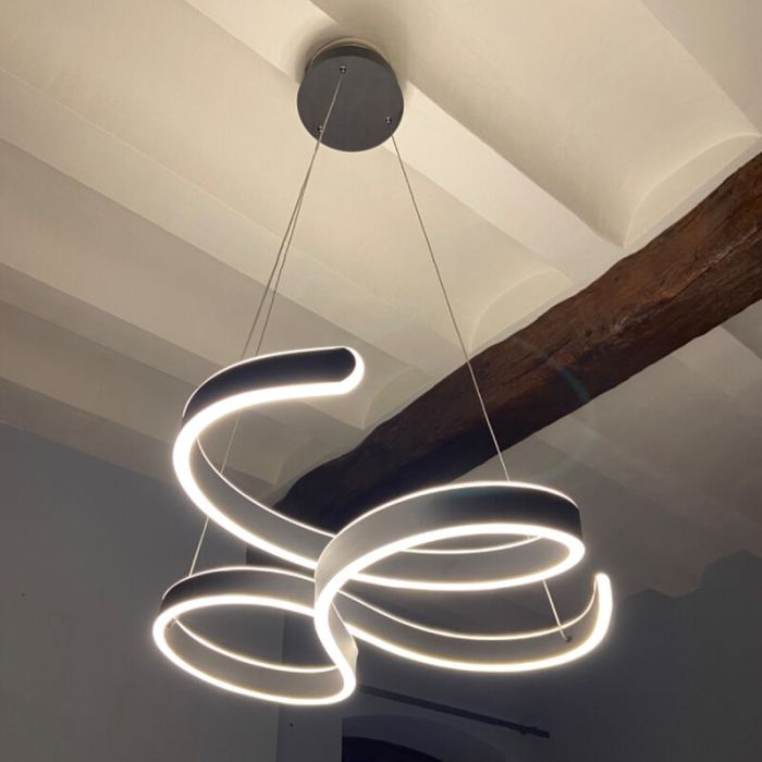 Anthrazit Pendelleuchte Modern, Davu, 52W, 3000K LED