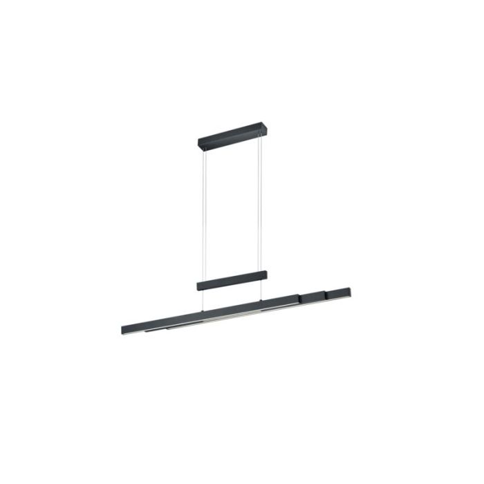 Schwarze Pendelleuchte Modern, Jessey, 42W, warm- bis kaltweiß einstellbare LED, mit Touch-Dimmer