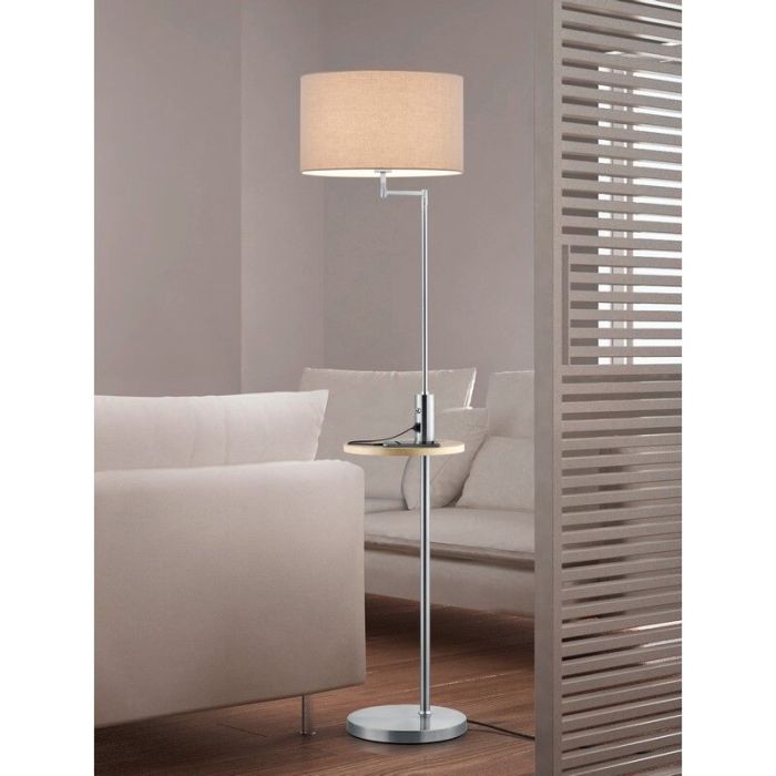 Graue Stehlampe Modern, Logiso