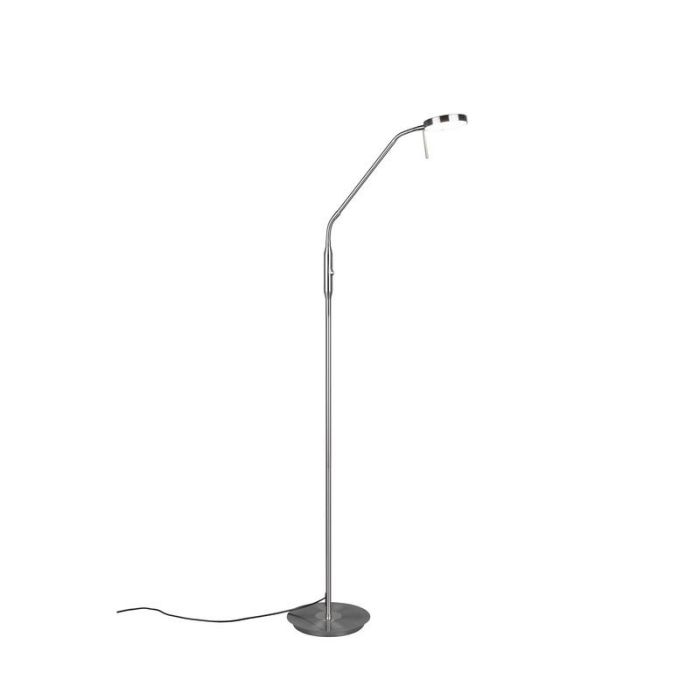 Nickel Bogenlampe Modern, Bilge, 12W, in Lichtfarbe einstellbare LED, mit Schalter