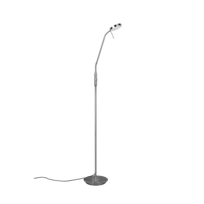 Nickel Bogenlampe Modern, Bilge, 12W, in Lichtfarbe einstellbare LED, mit Schalter