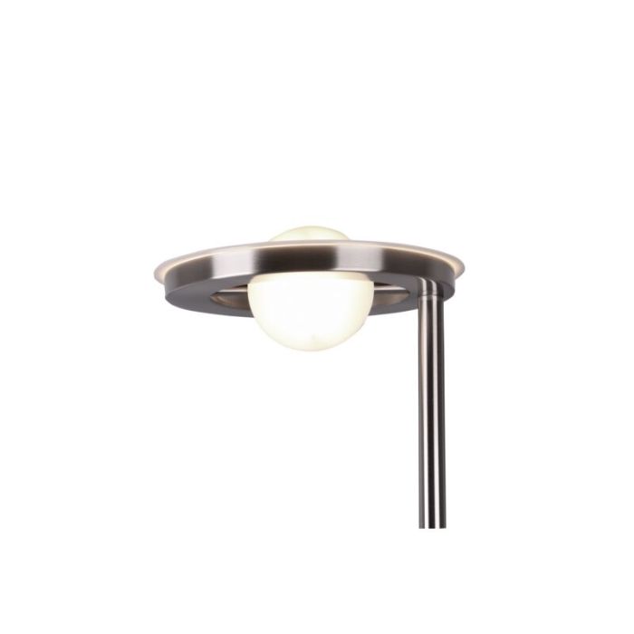 Nickel Leselampe Stehlampe Modern, Yazid, 32W, in Lichtfarbe einstellbare LED, mit Touch-Dimmer
