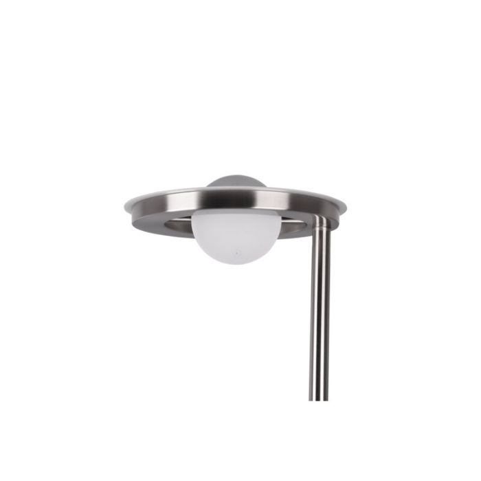Nickel Leselampe Stehlampe Modern, Yazid, 32W, in Lichtfarbe einstellbare LED, mit Touch-Dimmer