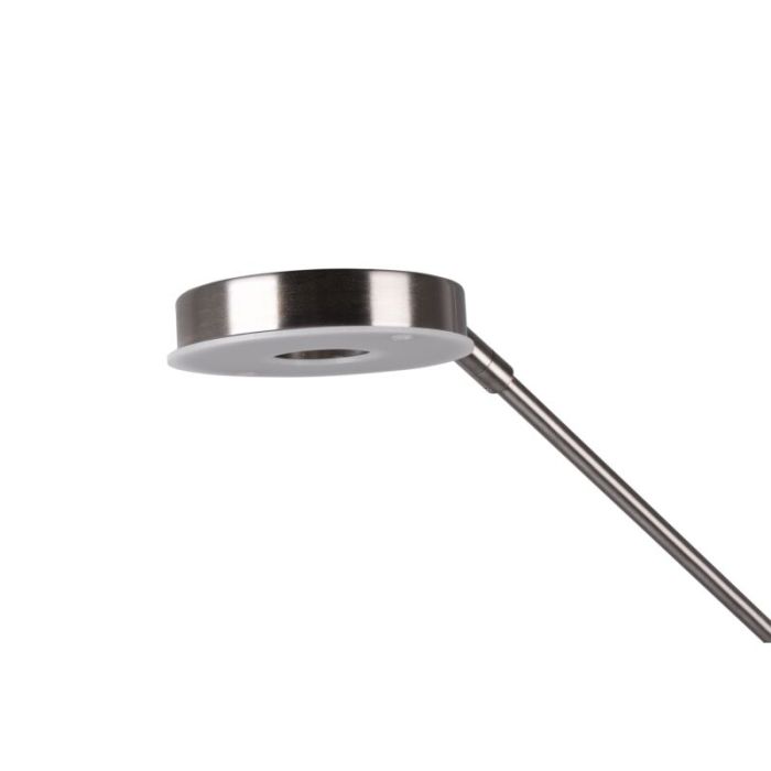 Nickel Leselampe Stehlampe Modern, Yazid, 32W, in Lichtfarbe einstellbare LED, mit Touch-Dimmer