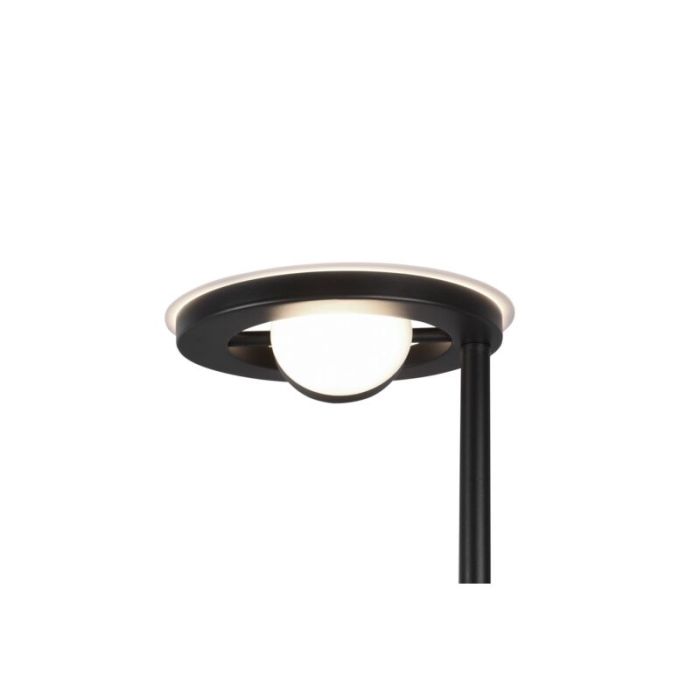 Schwarze Leselampe Stehlampe Modern, Yazid, 32W, in Lichtfarbe einstellbare LED, mit Touch-Dimmer