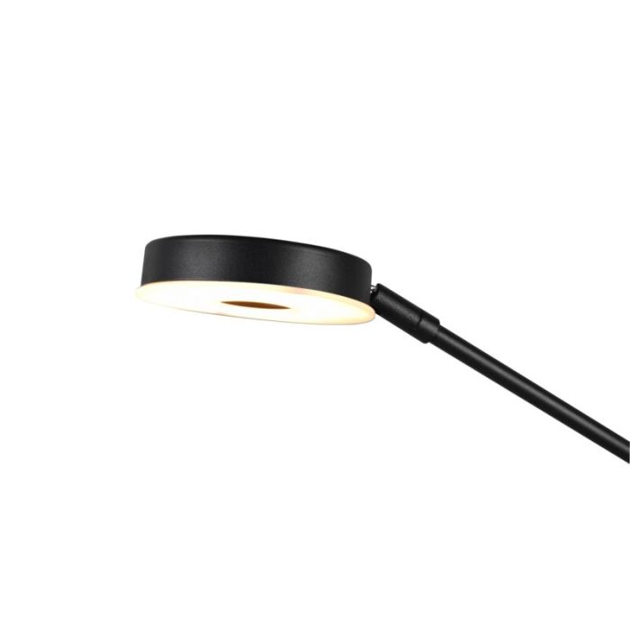 Schwarze Leselampe Stehlampe Modern, Yazid, 32W, in Lichtfarbe einstellbare LED, mit Touch-Dimmer