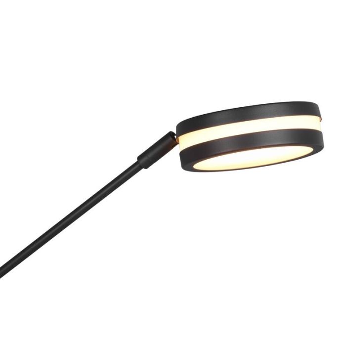 Anthrazit Leselampe Stehlampe Modern, Marjon, 35W, warm- bis kaltweiß einstellbare LED, mit Touch-Dimmer