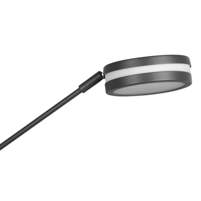 Anthrazit Leselampe Stehlampe Modern, Marjon, 35W, warm- bis kaltweiß einstellbare LED, mit Touch-Dimmer