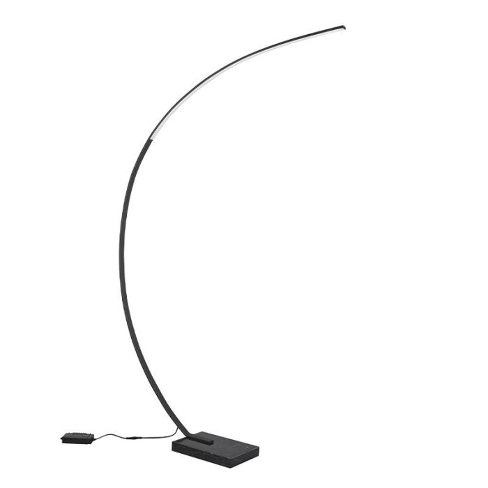 Schwarze Bogenlampe Modern, Yoel, 18W, 3000K LED, mit Schalter