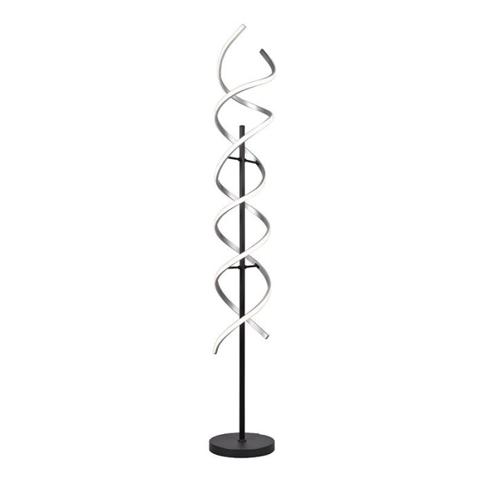 Chrom Stehlampe Design, Sylvian, 32W, warm- bis kaltweiß einstellbare LED, mit Touch-Dimmer