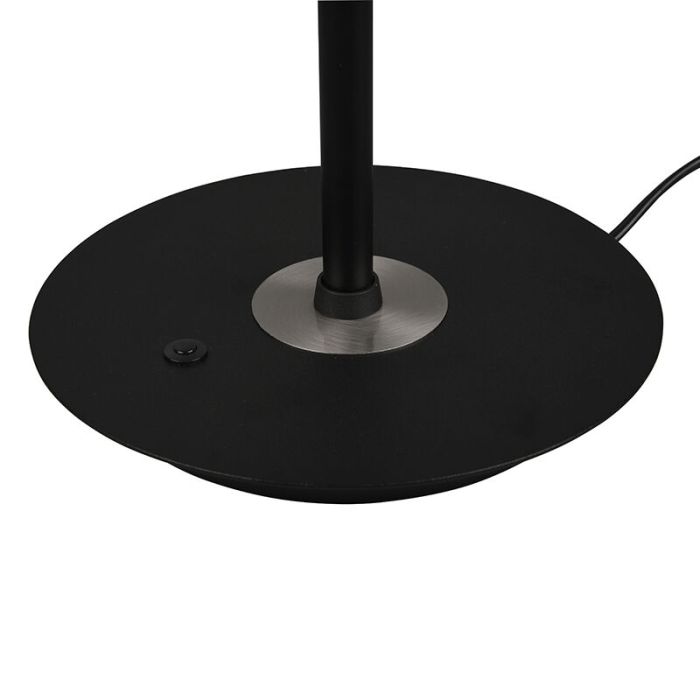 Schwarze Tischleuchte Modern, Bilge, 12W, in Lichtfarbe einstellbare LED, mit Schalter
