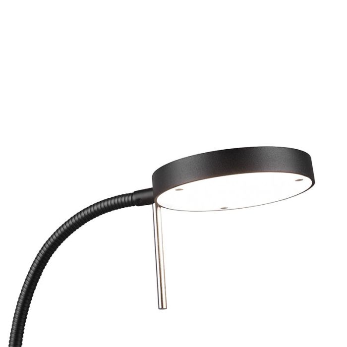 Schwarze Tischleuchte Modern, Bilge, 12W, in Lichtfarbe einstellbare LED, mit Schalter