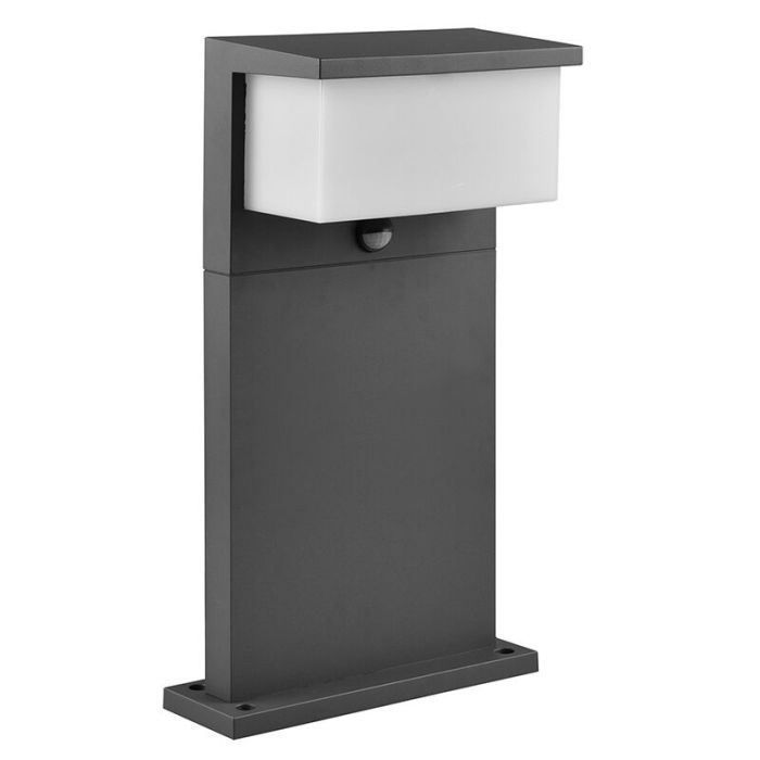 Anthrazit Wegeleuchte mit Bewegungsmelder Modern, Slimane, 13W, 3000K LED, IP54