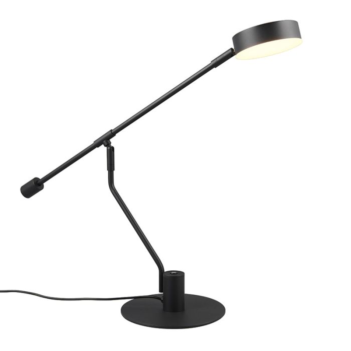 Schwarze Tischleuchte Modern, Koendert, 6W, White Switch LED, mit Touch-Dimmer