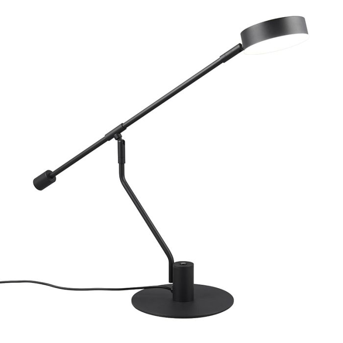 Schwarze Tischleuchte Modern, Koendert, 6W, White Switch LED, mit Touch-Dimmer