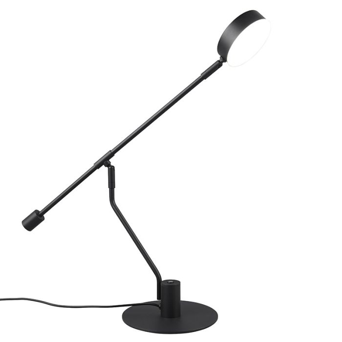 Schwarze Tischleuchte Modern, Koendert, 6W, White Switch LED, mit Touch-Dimmer