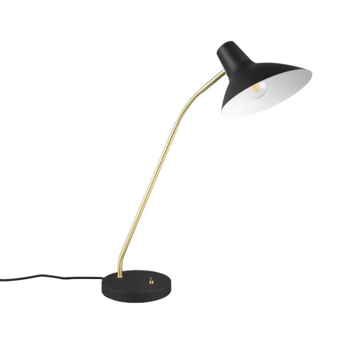 Schwarze Schreibtischlampe Antik, Merit