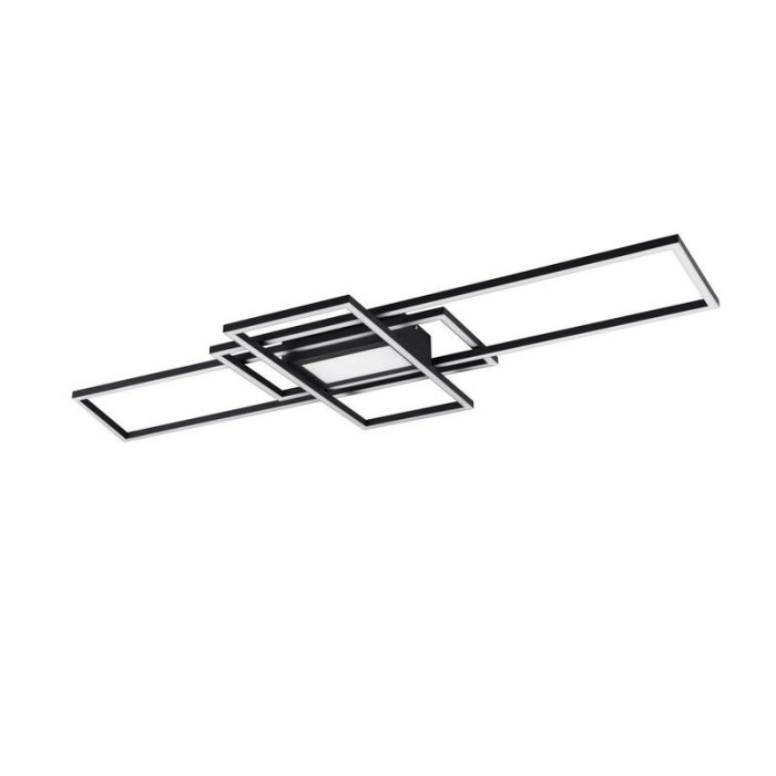 Anthrazit Deckenlampe Modern, Retan, 60W, warm- bis kaltweiß einstellbare LED, mit Fernbedienung