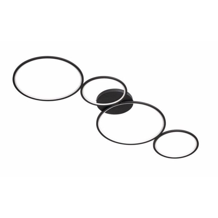Schwarze Deckenlampe Modern, Robon, 37W, 3000K LED